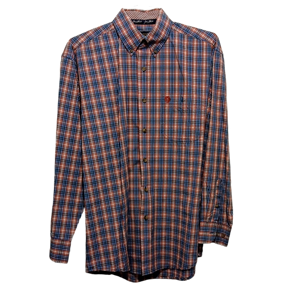 George Strait Size M Cowboy Cut Collection Wrangler Button Down Casual Shirt